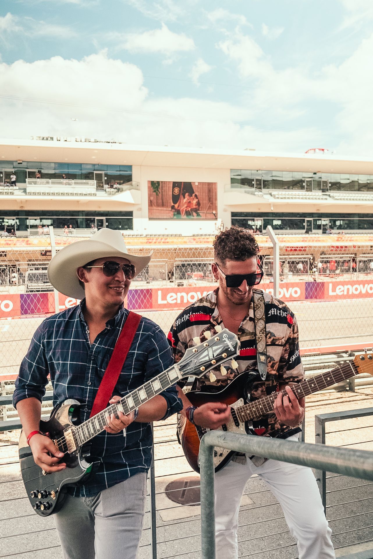 Jordan Miller at Formula 1 USGP - 2023 - photo 5 MIXMODE (DJ Jordan Miller & Kristian Cruz) - country EDM hybrid duo - performing at Formula 1 US Grand Prix 2023, Austin TX.